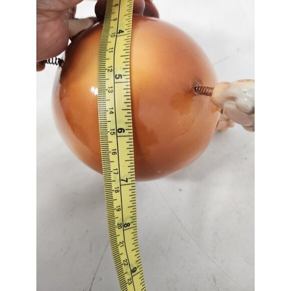 Exhart Ceramic Wobble Bobble Dog Figurine Whimsical Kitchy Spring Ears Legs Tail - Picture 12 of 13